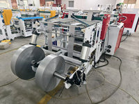 Machine à fabriquer des sacs poubelle à grande vitesse à double moteur servo, 2 lignes, HSLJ-400X2G