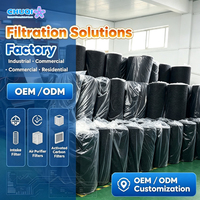 Filter Roll Karbon Aktif G3 G4 High CTC untuk Booth Spray, Media Karbon untuk Pengendalian Bau dan VOC pada Knalpot Booth, Filter Roll Arang