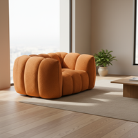 Canapé moderne monobloc compressé, rembourré en bouclette moelleuse, pour petit appartement, mobilier de salon