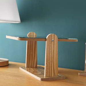 Popular desktop <b>makeup</b> mirror, home use wooden rotating square <b>vanity</b> mirror, desktop high-definition <b>makeup</b> mirror. - Product Image 3