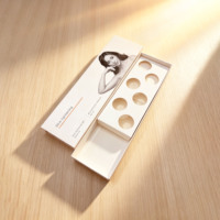 Caja de Embalaje de Papel Cosmético de Lujo Personalizada, Logotipo en Lámina Dorada, Botella de Suero para el Cuidado de la Piel, Elegante Caja de Regalo de Cartón Reciclable con Impresión