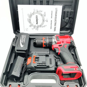 Lithium Electric Drill 21V Brushless Motor Variable Speed Cordless <b>Power</b> <b>Tool</b> With Two Batteries And Charger For Household Use - Product Image 1