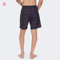Shorts de bain jacquard marine pour hommes à faible MOQ, avec œillets métalliques et cordon de serrage, séchage rapide, vente en gros