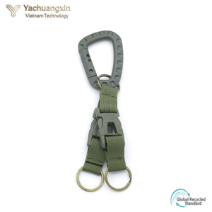 Pendentif tactique d'alpinisme portable en plastique à trois anneaux pour extérieur, avec boucle en ruban de nylon pour sacs - Product Image 3