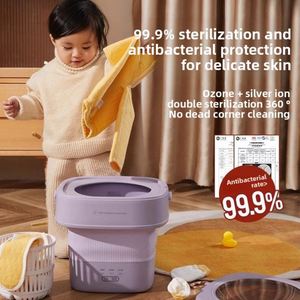 Daewoo Foldable Top Loading <b>Mini</b> Washing Machine for Underwear and Socks Cleaning with Three-Time Delay - Product Image 2