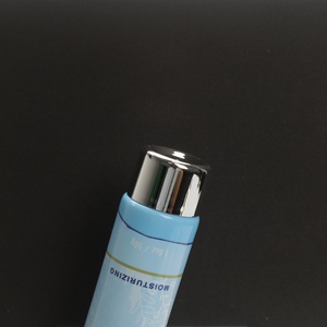 Luxury High Quality 50ml <b>White</b> Tube Offset printing With Silver <b>Screw</b> Cap For Hand Cream Tube Round Plastic Squeeze Packaging - Product Image 4