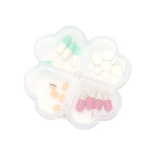 Pretty Lovely 4 Heart Combined Plastic Pill Box Organizador para almacenamiento de estuches de medicamentos - Product Image 3
