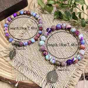 Bracelet en pierre naturelle avec perles de verre colorées, Oeil de l'Intuition, logo personnalisé pour les grossistes, réduction de prix de gros - Product Image 1