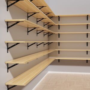 Estante de madera montado en la pared, estantería de cocina de un solo panel, estante de almacenamiento multiusos suspendido para uso en el hogar y la oficina - Product Image 1