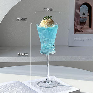 Verre à <span class=keywords><strong>pied</strong></span> haut en verre transparent, design simple et créatif, pour <span class=keywords><strong>vin</strong></span> rouge et champagne, usage domestique - Product Image 4