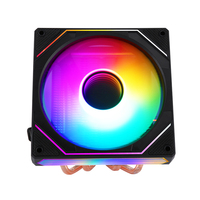 QiuzAim 120mm bureau I5/i7 12e génération 4 caloduc ARGB pression vers le bas CPU dissipateur de chaleur PWM refroidi à l'air 1200/1155/AM4