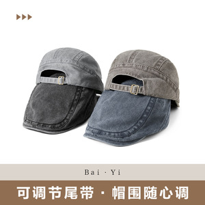 Casquette en Denim lavé de style japonais, noire, respirante, pare-soleil, chapeau de baseball pour hommes et femmes, vêtements d'été en plein air - Product Image 3