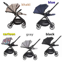 Poussette bébé de luxe en alliage d'aluminium, 3 en 1, pliable, directionnelle, haute poussette, landau