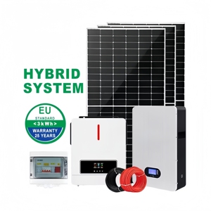 Système de stockage d'énergie solaire 3,6 kW 6,2 kW, système d'alimentation hybride domestique 5 kWh, ensemble complet avec batterie au lithium et panneaux solaires - Product Image 1