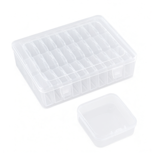 Caja de Almacenamiento Transparente con 30 Compartimentos, Contenedor de Plástico para Clasificar y Organizar Cuentas, Manualidades, Joyería y Piezas - Product Image 1