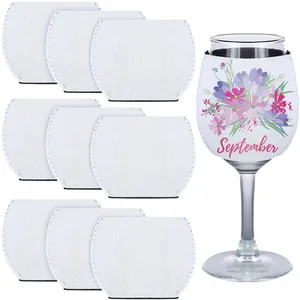 Custom Logo Wijn Cup Mouw Sublimatie Blanco Neopreen Koozy Geïsoleerde Wijn Glazen Cover Coozy Houder Voor Thuis Bier Koeltas