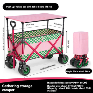 ปิกนิกกลางแจ้งชายหาดCamping Wagon Campingรถเข็นรถเข็นสวน<span class=keywords><strong>Trail</strong></span>พับพับยูทิลิตี้รถเข็นwagon - Product Image 5