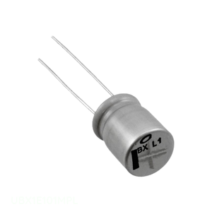 Condensateur UBX1E101MPL d'origine, en aluminium, 100 µF, 20 %, 25 V, radial, à travers trou, 100 µF - Product Image 1