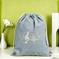 Sac de transport simple personnalisable avec cordon de serrage et poignée, grande capacité, pochette réutilisable pour usage quotidien et cadeaux de salon professionnel