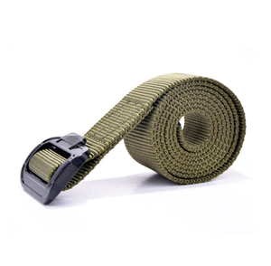 เข็มขัดผ้าแคนวาส HB9298 ขนาด 120 ซม. พร้อมหัวเข็มขัดพลาสติกแบบวงแหวน D - Product Image 1