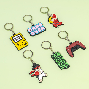 Llavero de PVC 2D con mosquetón personalizado al por mayor, llavero de goma con logo personalizado para niños, amuleto para bolsa de jugador, regalo de recuerdo para fans de videojuegos - Product Image 2