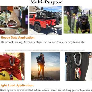 Mousqueton en aluminium avec logo personnalisé Ewang, à ressort, pour le camping - Product Image 6