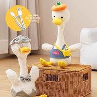 Poupée d'entraînement intelligente AI Rocking Duck 2025, nouvelle arrivée, pour filles de 0 à 24 mois, en peluche courte, 31-50 cm