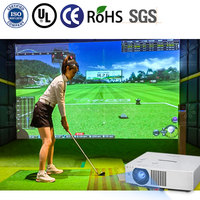 Simulateur de golf écran intelligent avec hologramme Projection interactive aides à l'entraînement de golf Clubs de golf balles pour le divertissement en intérieur