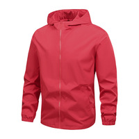 Veste de sport et de plein air pour homme, printemps-automne : veste décontractée à capuche, coupe ample, couleur unie