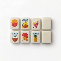 2026 En stock Meilleure vente Été Mini Parc d'attractions Ensemble complet de tuiles de Mahjong américain avec supports en acrylique, tapis et accessoires