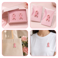 Épinglette en émail Ruban Rose de Sensibilisation, Badge Magnétique pour la lutte contre le cancer du sein, pour la campagne de santé féminine, Personnalisable, Vente en gros