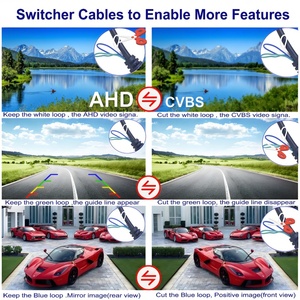 Nhà máy tùy chỉnh 8 LED ánh sáng dài tấm giấy phép máy ảnh chiếu hậu tầm nhìn ban đêm rộng xem xe sao lưu máy ảnh xe phía sau xem máy ảnh - Product Image 4