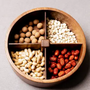 Light Luxury Dried Box Candy Box Solid Wood Nuts Dried Fruit Storage Box End Table Fruit Tray