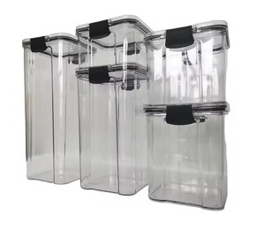 Hộp đựng thực phẩm trong suốt bằng nhựa, có nắp đậy kín, dùng để đựng gia vị, thảo mộc, công nghệ tiêm nhựa, cấp thực phẩm gia dụng - Product Image 1