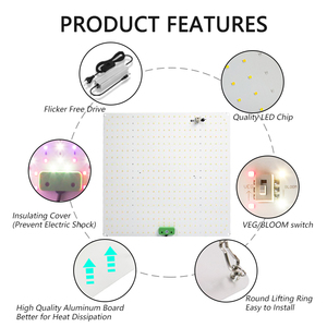 New LED quang phổ đầy đủ phát triển ánh sáng siêu mỏng lượng tử bảng điều chỉnh Veg/nở chuyển đổi nhà máy nhà kính điền vào đèn 20W 60W 65W 85W AC85-277V - Product Image 4