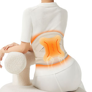 حزام تدليك قابل للتعديل للظهر السفلي مع ضغط حراري، جهاز تخفيف آلام العظام مع وسادة تسخين واهتزاز للنساء - Product Image 1