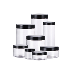 <span class=keywords><strong>Huanuo</strong></span> 1 litre 1000ml vide clair 89mm pot en plastique PET 1000g avec couvercle en plastique pour pot de nourriture crème d'emballage cosmétique - Product Image 1