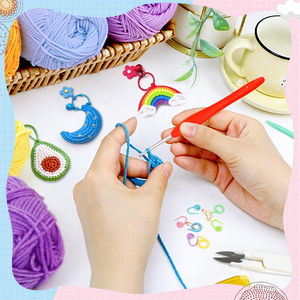 Kit de Ganchillo para Principiantes, Kit de Iniciación para Niños y Adultos, Suministros de Tejido DIY, Incluye Hilo y Accesorios - Product Image 4