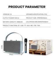 Altavoz TWS Aux USB de Alta Potencia con Diseño Personalizado OEM, Sonido Envolvente de 360° para Escenarios al Aire Libre y Uso con Computadora