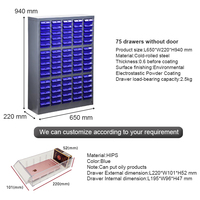 Armoire de classement métallique moderne à 100 tiroirs pour atelier, entrepôt, hôpital - Rangement autonome grande capacité écologique