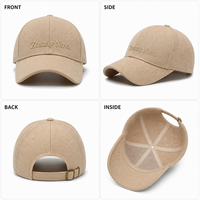 Casquette de baseball Zomay Nova à 6 panneaux en coton texturé, réglable, style vintage, décontractée, pour l'extérieur, vente en gros OEM, faible MOQ