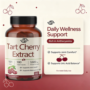 Fabricante de Marca Privada OEM/ODM para Venta al por Mayor de Cápsulas de Extracto de Cereza, Salud Articular y Equilibrio del Ácido Úrico, Certificado GMP - Product Image 3