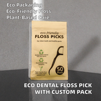 Cure-dents en PLA écologique, nettoyeurs interdentaires multi-types, emballage en boîte de papier kraft, outils d'hygiène bucco-dentaire pour la maison