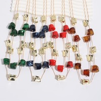 Colliers de fête multi-brins en plastique faits à la main pour femmes, style chaîne serpent, Etsy, pour l'Europe et les États-Unis NK29490