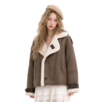 Manteau en laine rétro pour femme, col à revers, coupe ample, style européen et américain, chaud, automne-hiver, vente en gros OEM ODM