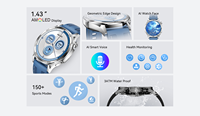 Reloj Inteligente para Hombre de Alta Calidad AM29 con Resistencia al Agua 3ATM, Pantalla Táctil AMOLED Multi-idioma, Monitor de Actividad Física para Hombre