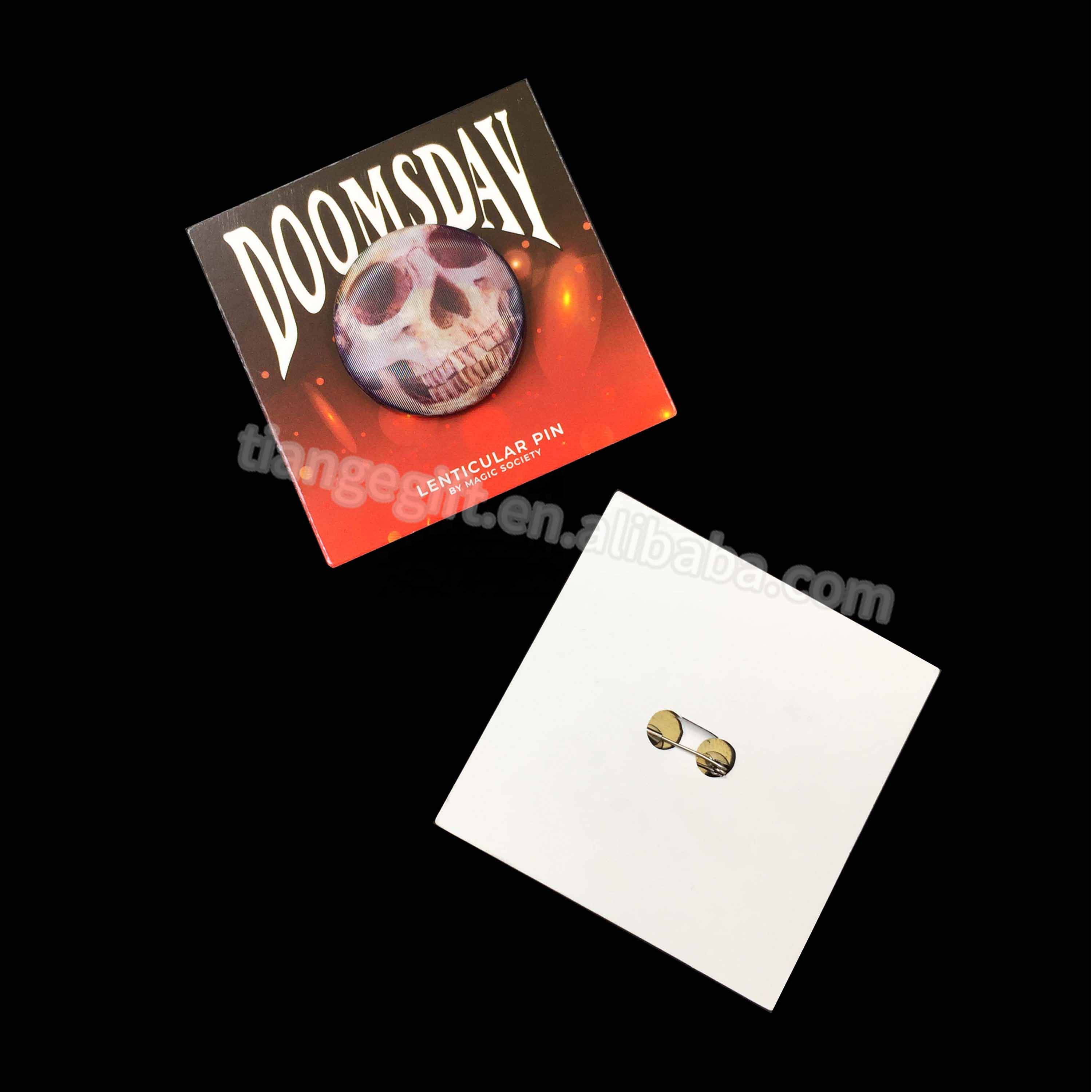 自定义 2 图像翻转效果 3d 透镜徽章与背衬卡 - buy 3d lenticular