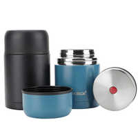 OKADI Boîte à lunch en acier inoxydable à large bouche Pot de fiole alimentaire isolé sous vide Pot Thermo