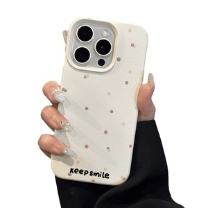 Bình thường Polka Dot phong cách Silicone vỏ mềm điện thoại di động Trường hợp Apple 16 Pro Max máy ảnh bảo vệ Tương thích iPhone 14 15 13 - Product Image 5