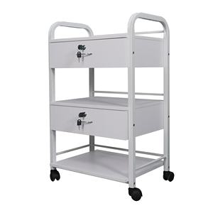 Grosir modis putih penata rambut Salon kecantikan Spa bingkai lukisan perabotan keranjang penyimpanan troli Salon dengan roda bergulir - Product Image 3